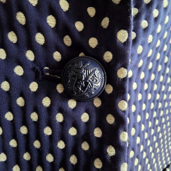 NWT Gap The Academy Blazer 12 Navy Blue Polka Dot Preppy - Picture 12 of 14